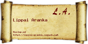 Lippai Aranka névjegykártya